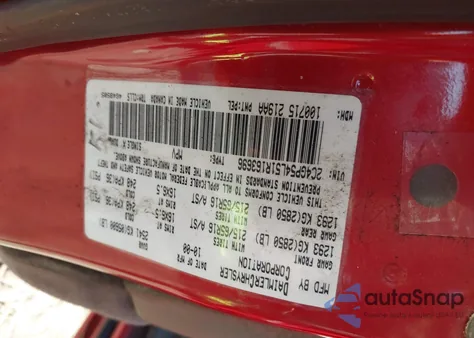 2001 Chrysler Town & Country Lxi z USA, uszkodzony, nr VIN 2C4GP54L51R163696